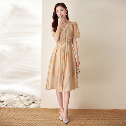 Aretha 2 piece elastic waist dress with inner strap dress