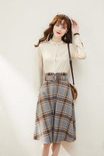 Load image into Gallery viewer, Brielle 2 piece tartan skirt with long sleeve shirt
