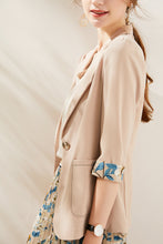 Load image into Gallery viewer, Cinzia Suit blazer with floral cuffs [BOTTOM SOLD SEPARATELY]
