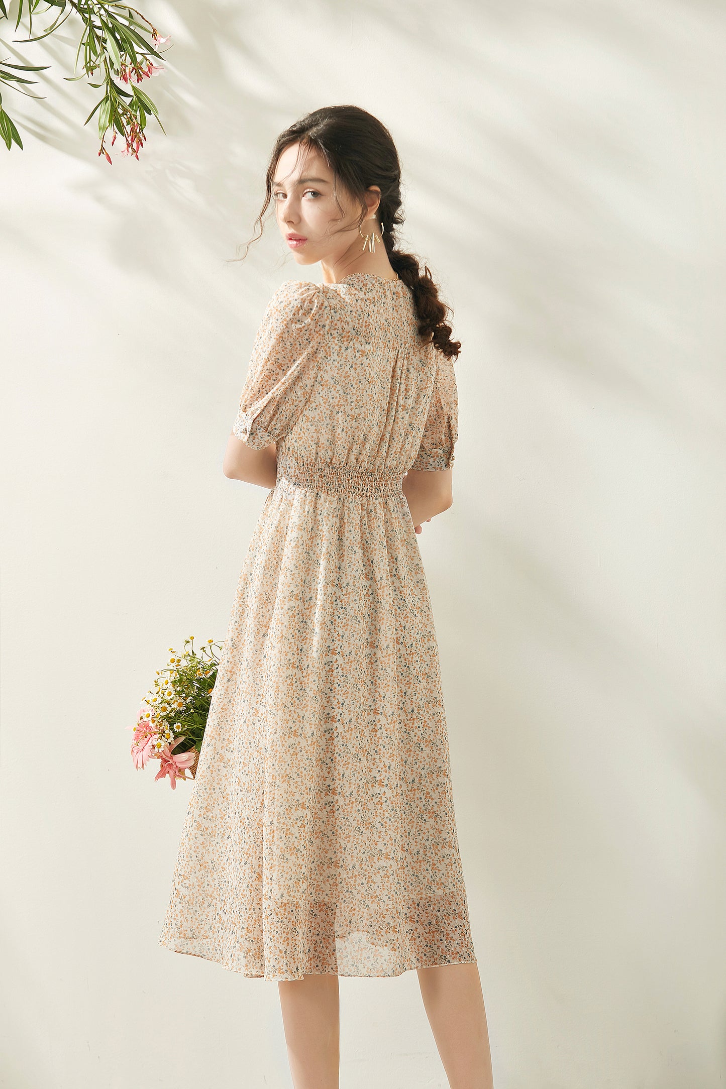 Sancia Puff sleeve floral dress