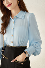 Load image into Gallery viewer, Bodil pseudo 2 piece frill collar shirt with skirt
