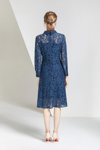 Esme lace overlay A-line dress