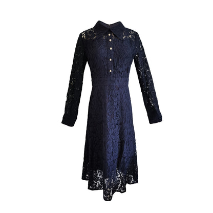 Esme lace overlay A-line dress