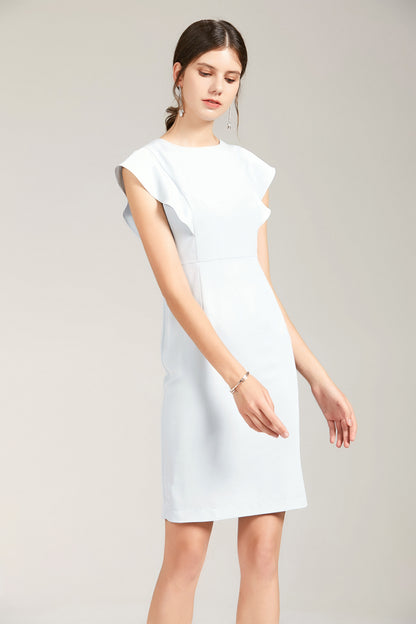 Benca ruffle sleeve bodycon dress