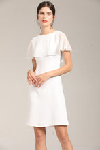 Load image into Gallery viewer, Penina Chiffon cape overlay midi dress
